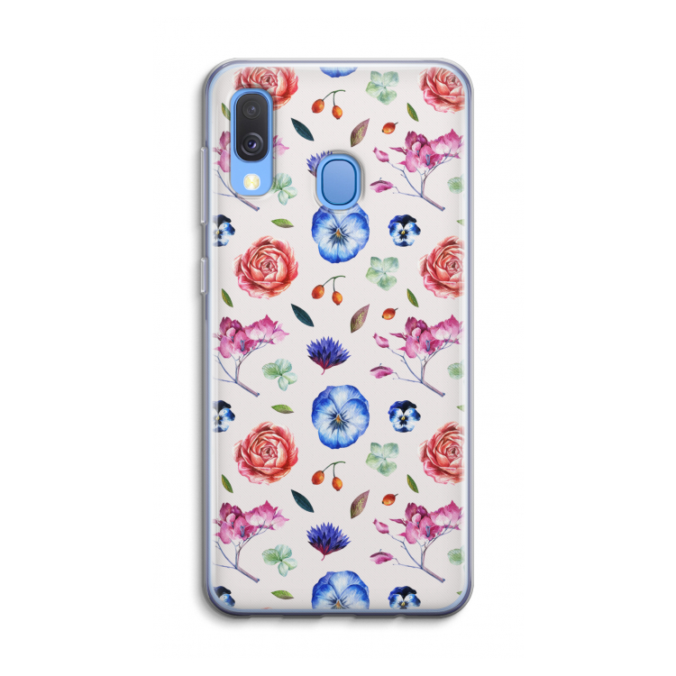 Bloemetjes: Samsung Galaxy A40 Transparant Hoesje