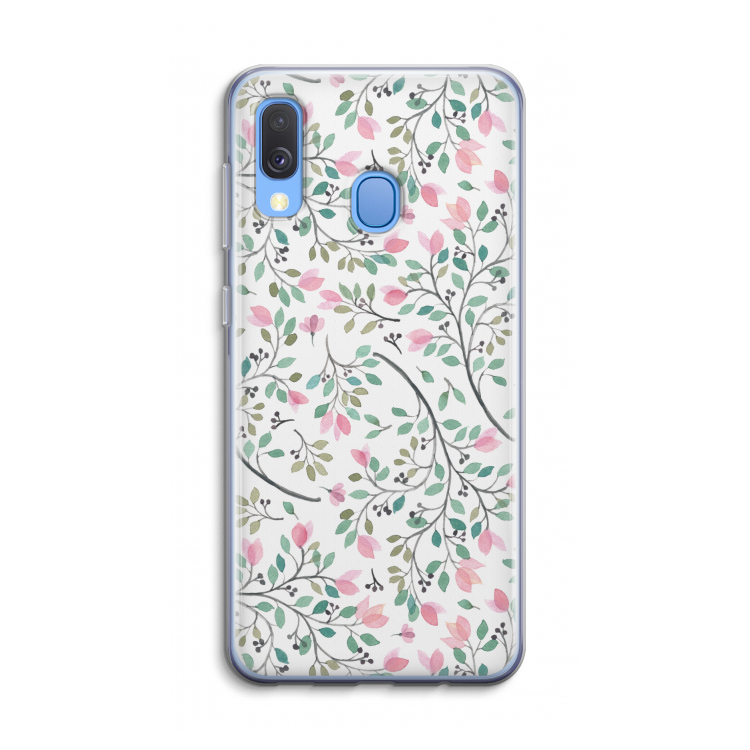 Sierlijke bloemen: Samsung Galaxy A40 Transparant Hoesje