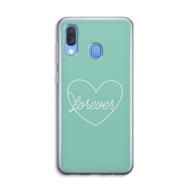 Forever heart pastel: Samsung Galaxy A40 Transparant Hoesje