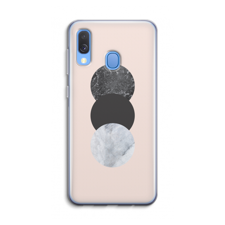 Marmeren cirkels: Samsung Galaxy A40 Transparant Hoesje