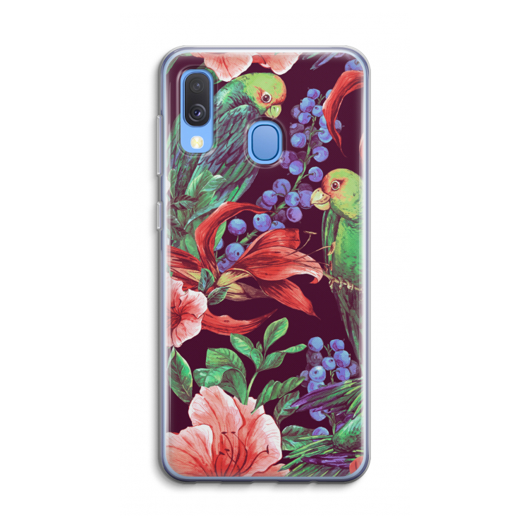 Papegaaien: Samsung Galaxy A40 Transparant Hoesje