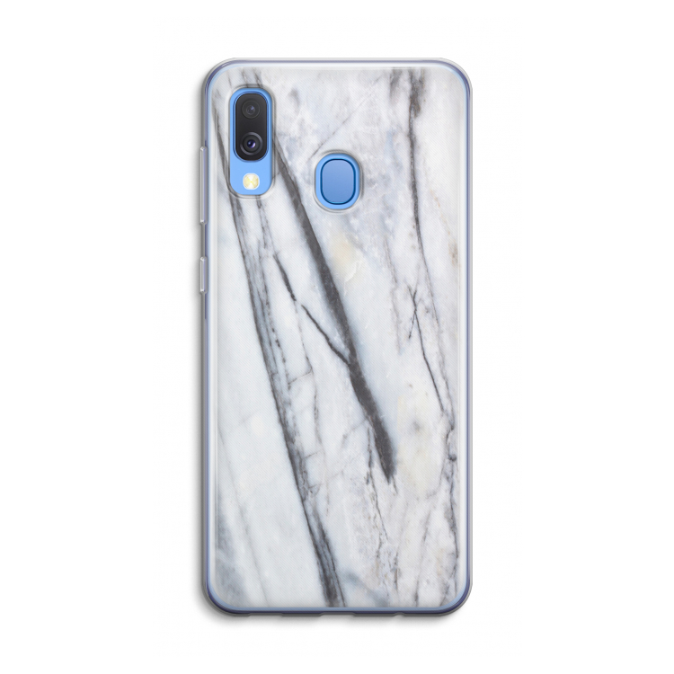 Gestreepte marmer: Samsung Galaxy A40 Transparant Hoesje