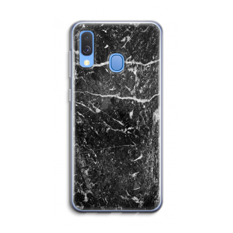 Zwart marmer: Samsung Galaxy A40 Transparant Hoesje