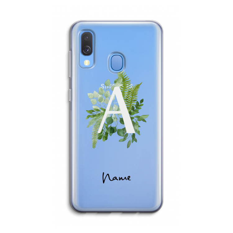 Green Brush: Samsung Galaxy A40 Transparant Hoesje