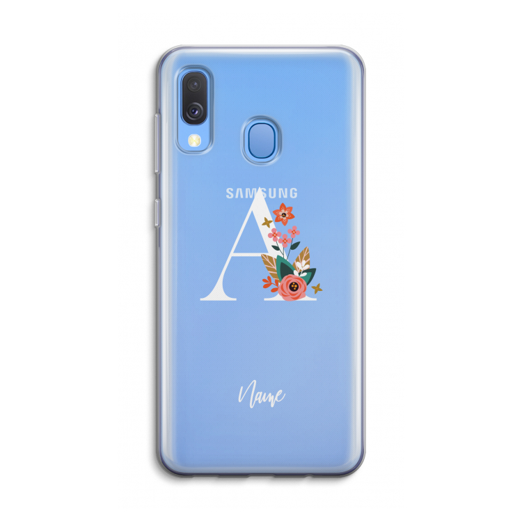Pink Bouquet: Samsung Galaxy A40 Transparant Hoesje