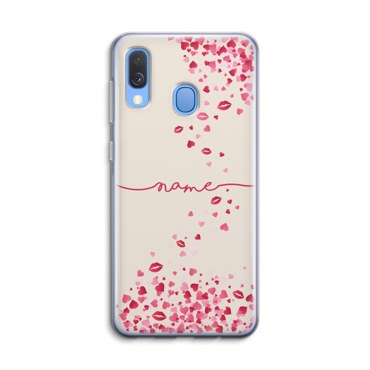 Hartjes en kusjes: Samsung Galaxy A40 Transparant Hoesje