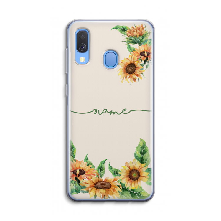 Zonnebloemen: Samsung Galaxy A40 Transparant Hoesje