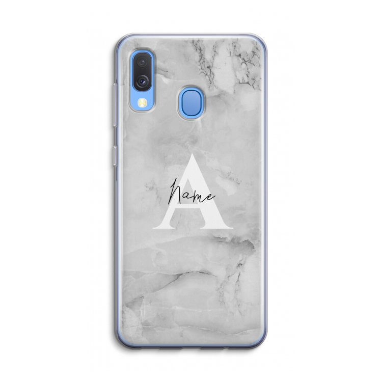 Ivory Marble: Samsung Galaxy A40 Transparant Hoesje