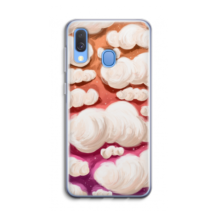 Katoen Wolken: Samsung Galaxy A40 Transparant Hoesje