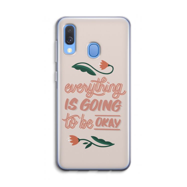 Optimistic flower girl: Samsung Galaxy A40 Transparant Hoesje