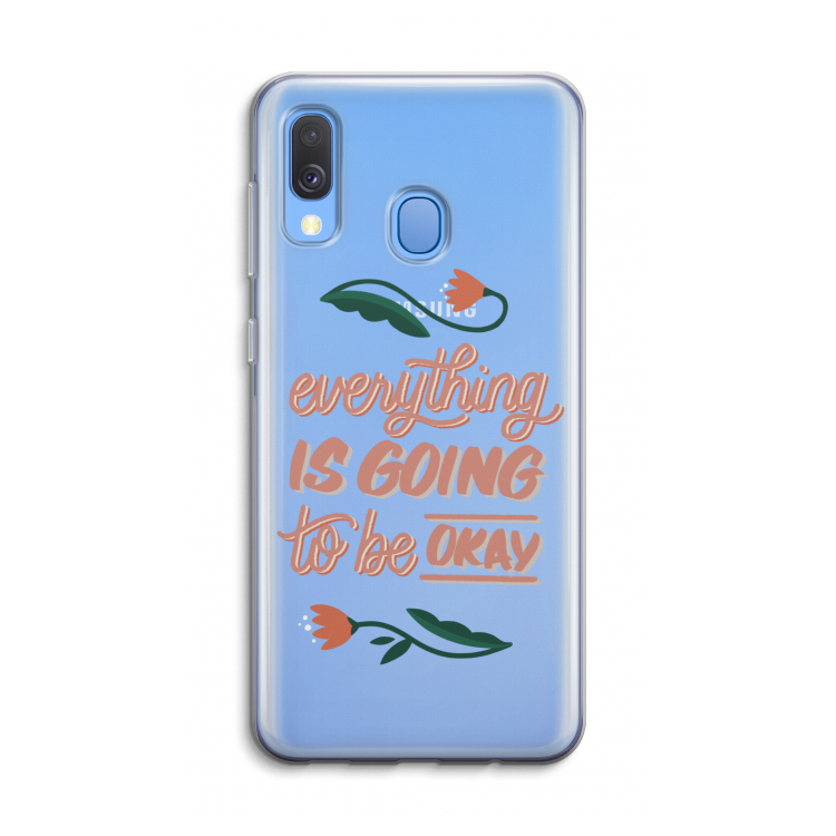 Optimistic flower girl: Samsung Galaxy A40 Transparant Hoesje