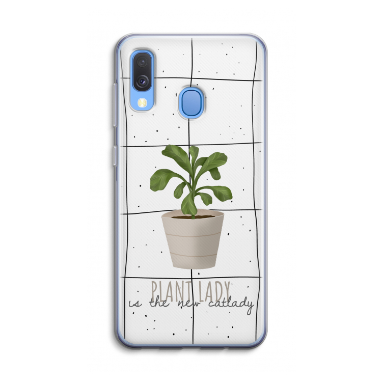 Kamerplant op vensterruit: Samsung Galaxy A40 Transparant Hoesje