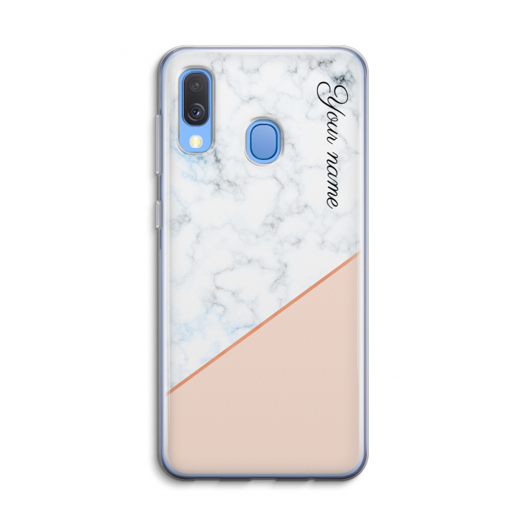Marmer in stijl: Samsung Galaxy A40 Transparant Hoesje