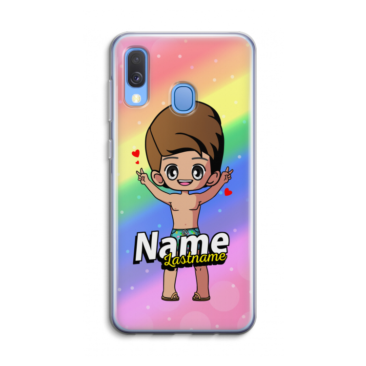 Chibi Maker man: Samsung Galaxy A40 Transparant Hoesje