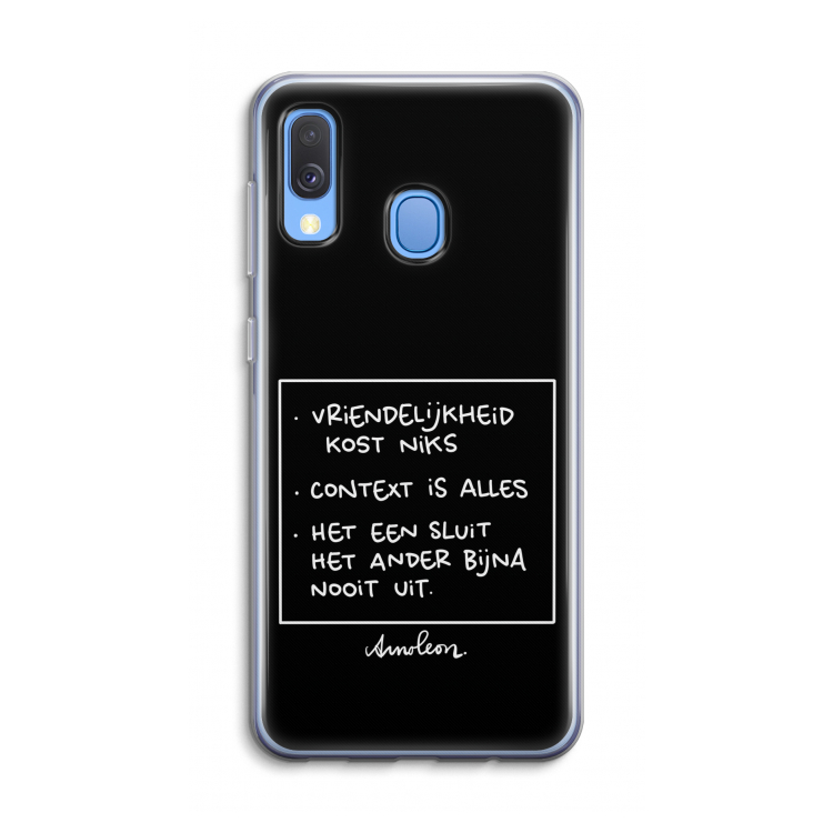 Mijn Motto's: Samsung Galaxy A40 Transparant Hoesje