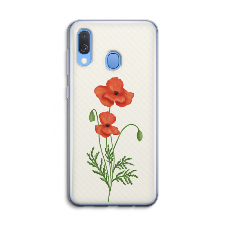Red poppy: Samsung Galaxy A40 Transparant Hoesje