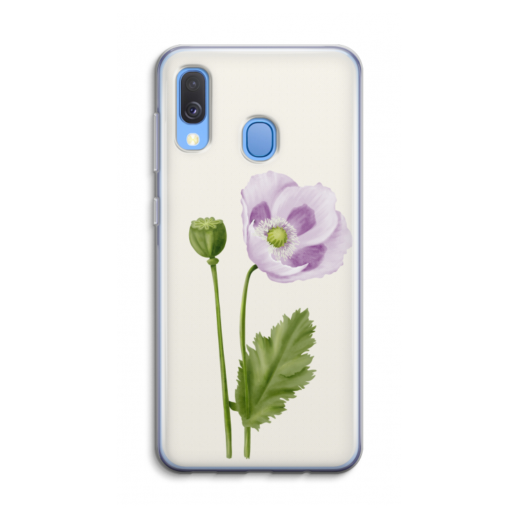Purple poppy: Samsung Galaxy A40 Transparant Hoesje