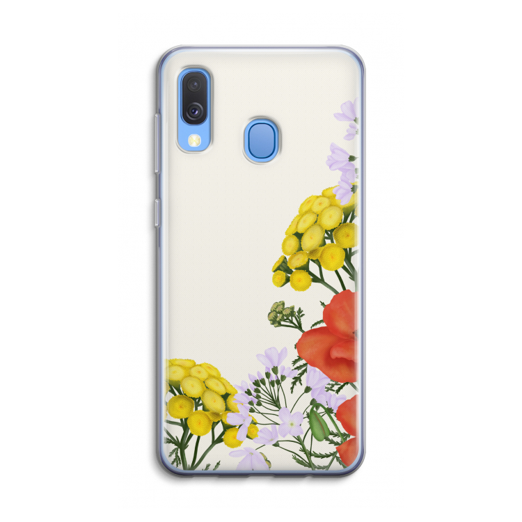 Wilde bloemen: Samsung Galaxy A40 Transparant Hoesje
