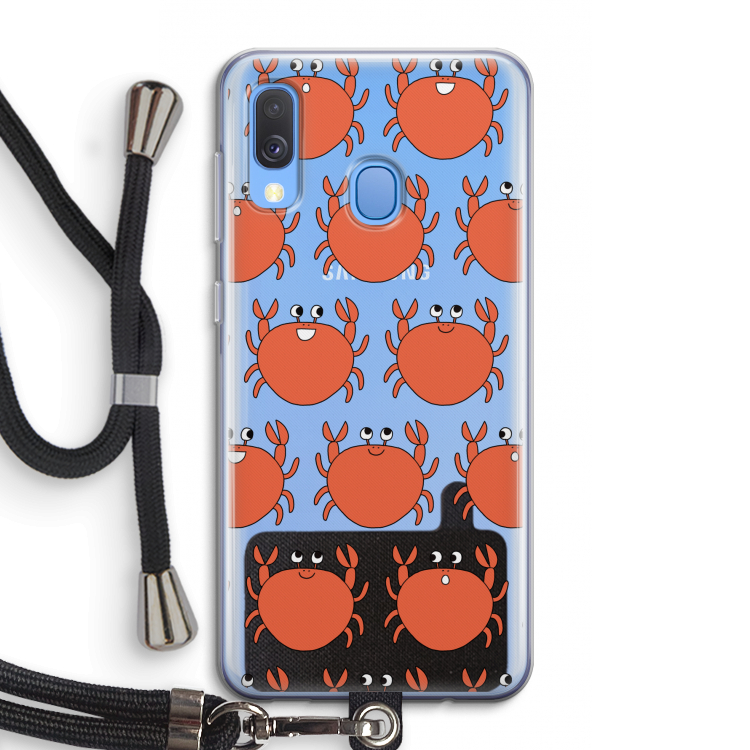 Krab: Samsung Galaxy A40 Transparant Hoesje met koord