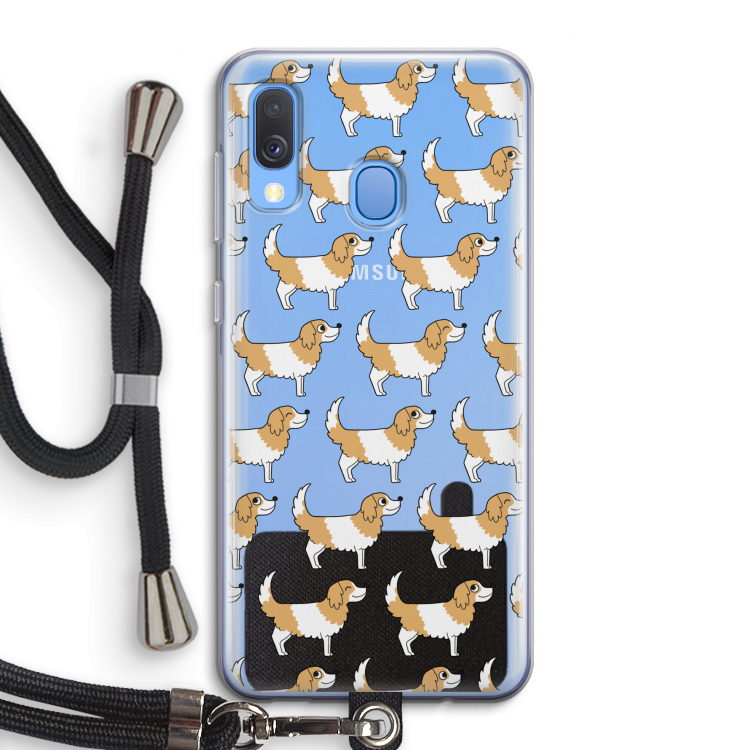 Doggy: Samsung Galaxy A40 Transparant Hoesje met koord