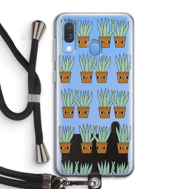 Sansevieria: Samsung Galaxy A40 Transparant Hoesje met koord