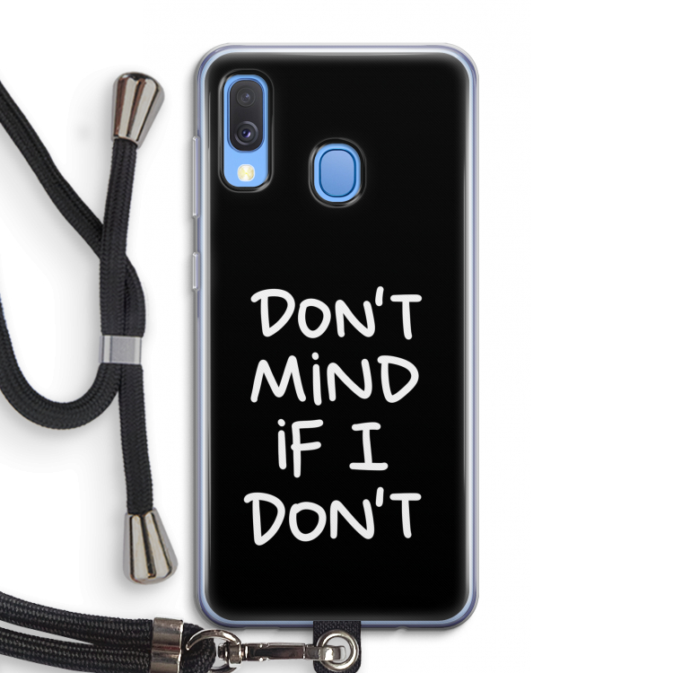 Don't Mind: Samsung Galaxy A40 Transparant Hoesje met koord