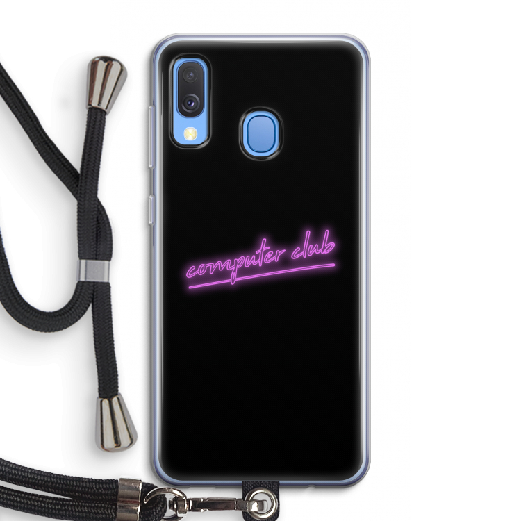 Vice Black: Samsung Galaxy A40 Transparant Hoesje met koord