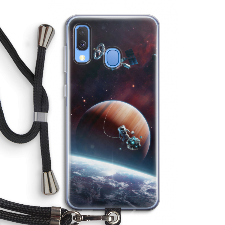 Examiner: Samsung Galaxy A40 Transparant Hoesje met koord