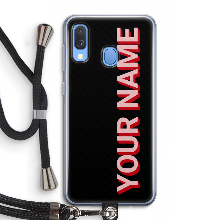 Namecase: Samsung Galaxy A40 Transparant Hoesje met koord