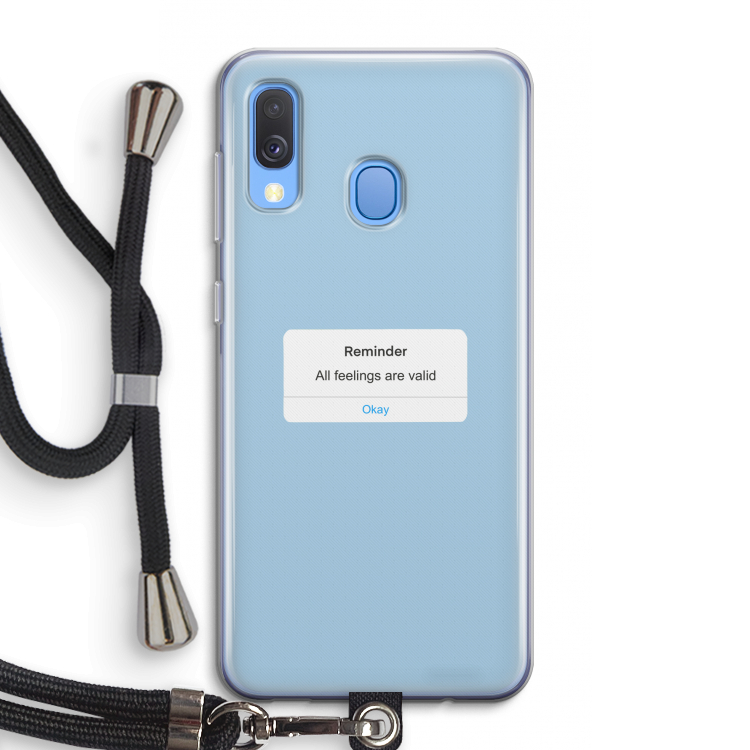 Reminder: Samsung Galaxy A40 Transparant Hoesje met koord