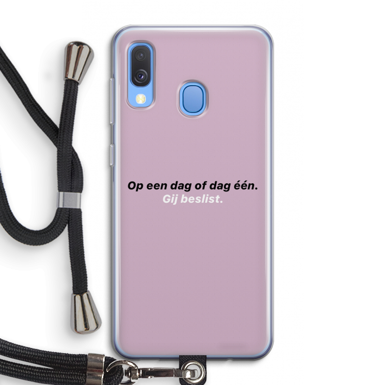 gij beslist: Samsung Galaxy A40 Transparant Hoesje met koord