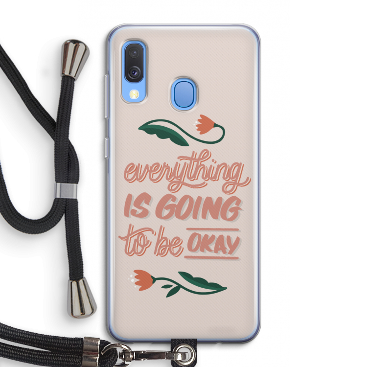 Optimistic flower girl: Samsung Galaxy A40 Transparant Hoesje met koord