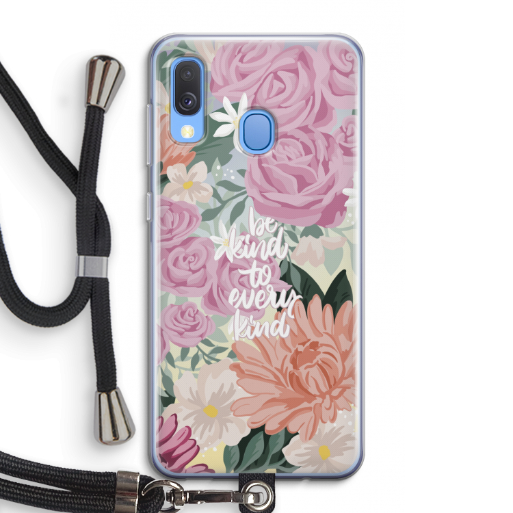 Kindness matters: Samsung Galaxy A40 Transparant Hoesje met koord