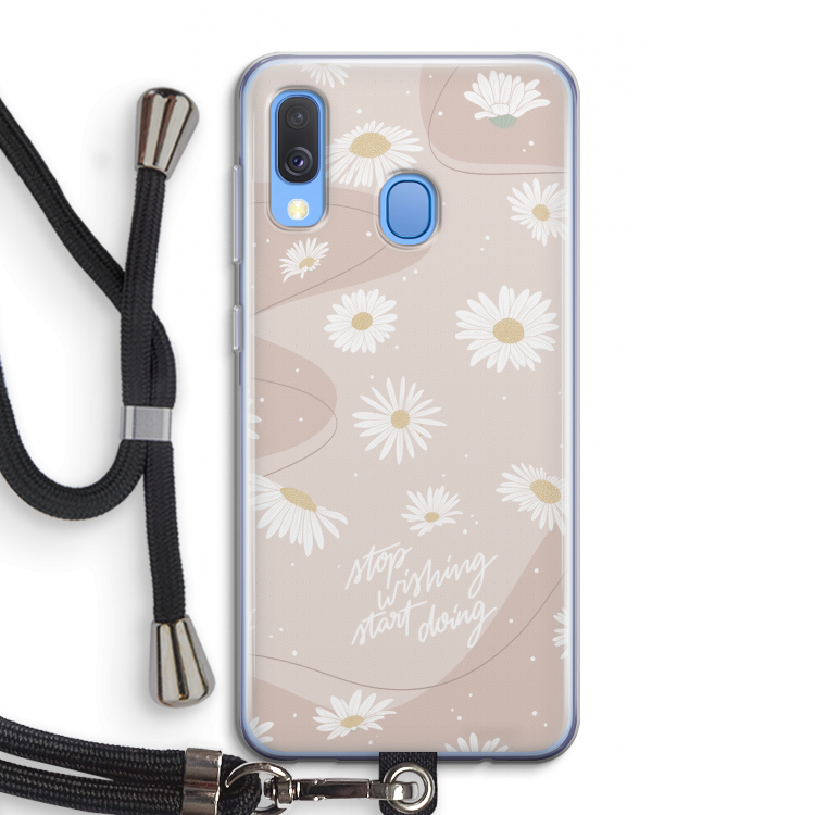 Daydreaming becomes reality: Samsung Galaxy A40 Transparant Hoesje met koord