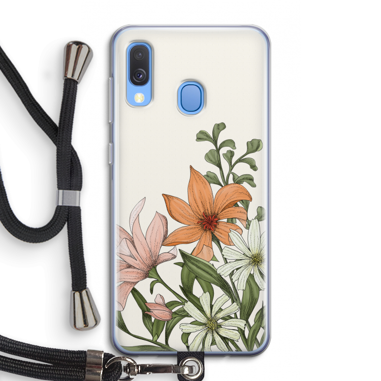 Floral bouquet: Samsung Galaxy A40 Transparant Hoesje met koord