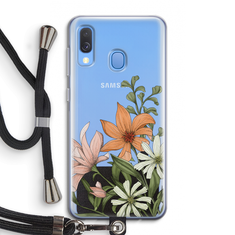 Floral bouquet: Samsung Galaxy A40 Transparant Hoesje met koord