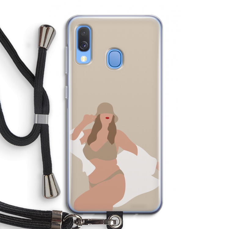 One of a kind: Samsung Galaxy A40 Transparant Hoesje met koord