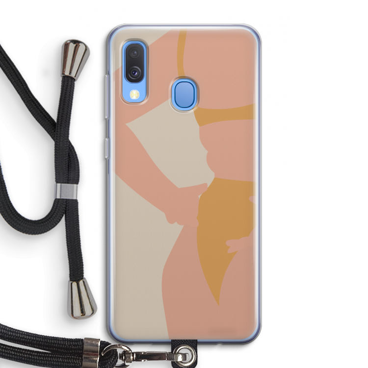 Bikini body: Samsung Galaxy A40 Transparant Hoesje met koord