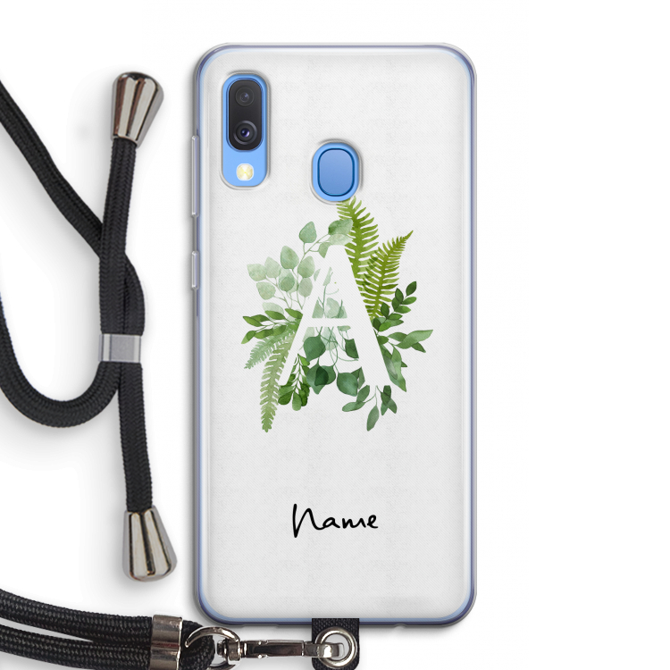 Green Brush: Samsung Galaxy A40 Transparant Hoesje met koord