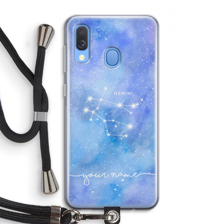 Sterrenbeeld - Licht: Samsung Galaxy A40 Transparant Hoesje met koord