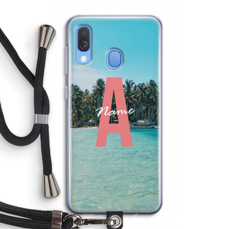 Pacific Dream: Samsung Galaxy A40 Transparant Hoesje met koord
