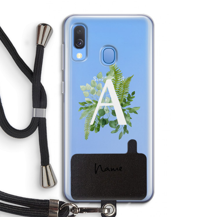 Green Brush: Samsung Galaxy A40 Transparant Hoesje met koord