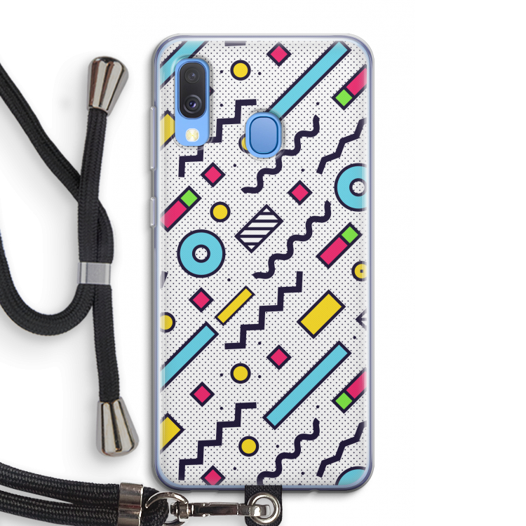 8-bit N°8: Samsung Galaxy A40 Transparant Hoesje met koord
