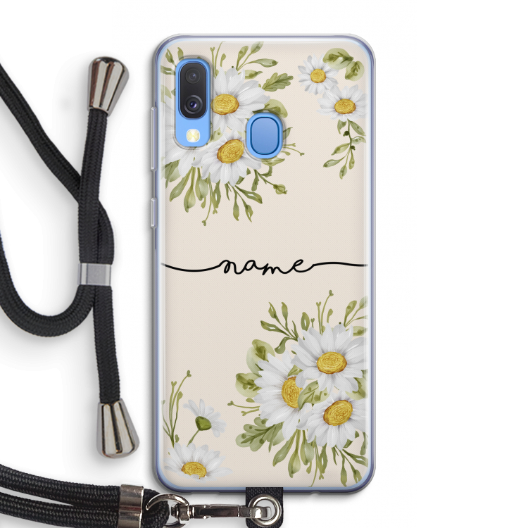 Daisies: Samsung Galaxy A40 Transparant Hoesje met koord