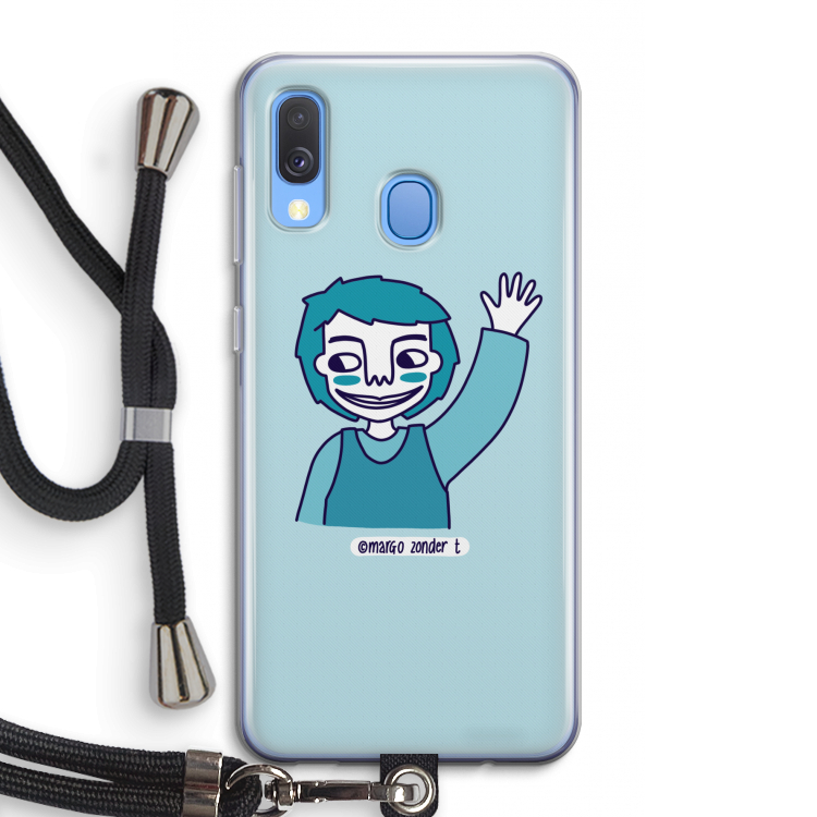 Zwaai: Samsung Galaxy A40 Transparant Hoesje met koord
