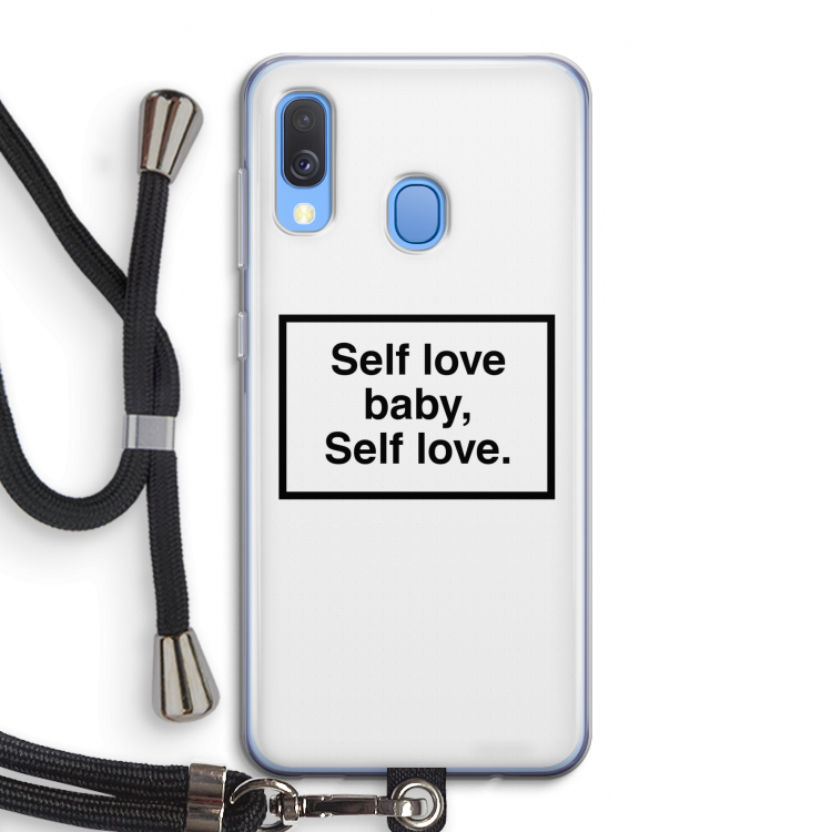 Self love: Samsung Galaxy A40 Transparant Hoesje met koord