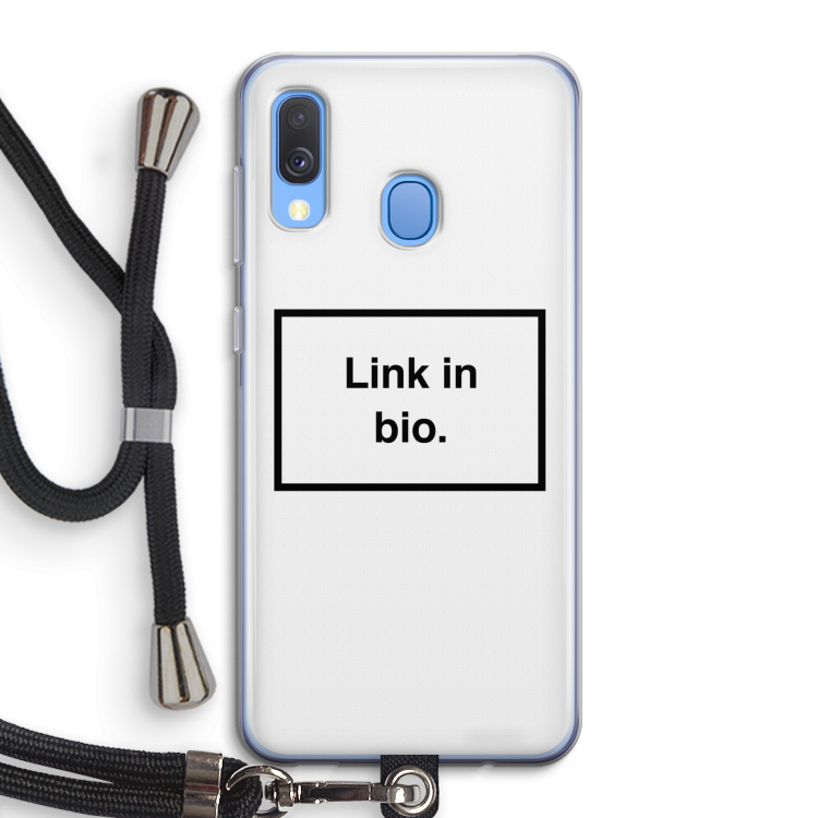 Link in bio: Samsung Galaxy A40 Transparant Hoesje met koord