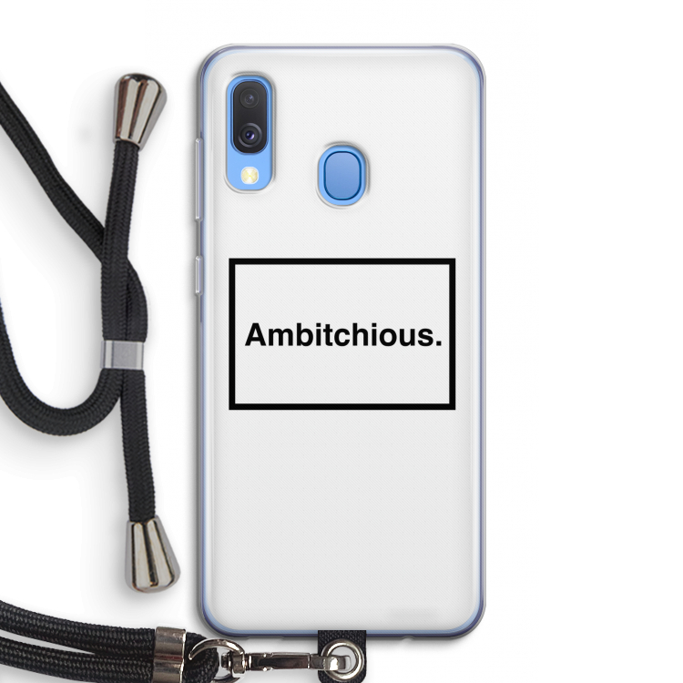 Ambitchious: Samsung Galaxy A40 Transparant Hoesje met koord
