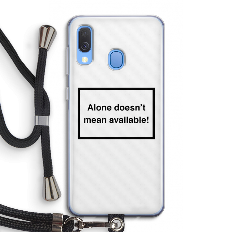 Alone: Samsung Galaxy A40 Transparant Hoesje met koord