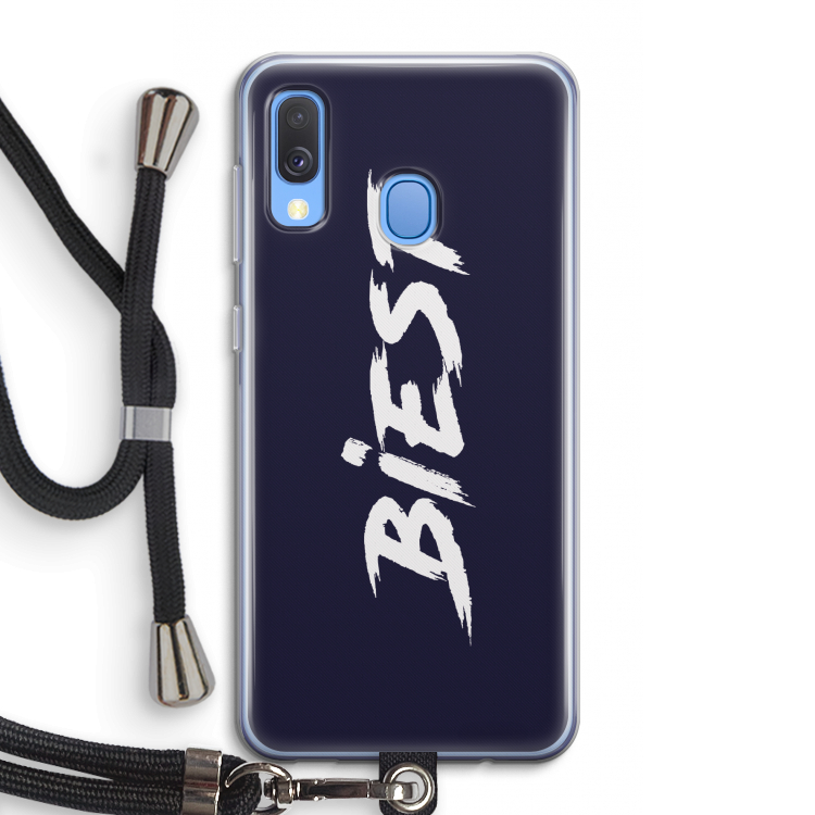 Biest: Samsung Galaxy A40 Transparant Hoesje met koord